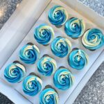 Ombre White and Blue Cupcakes